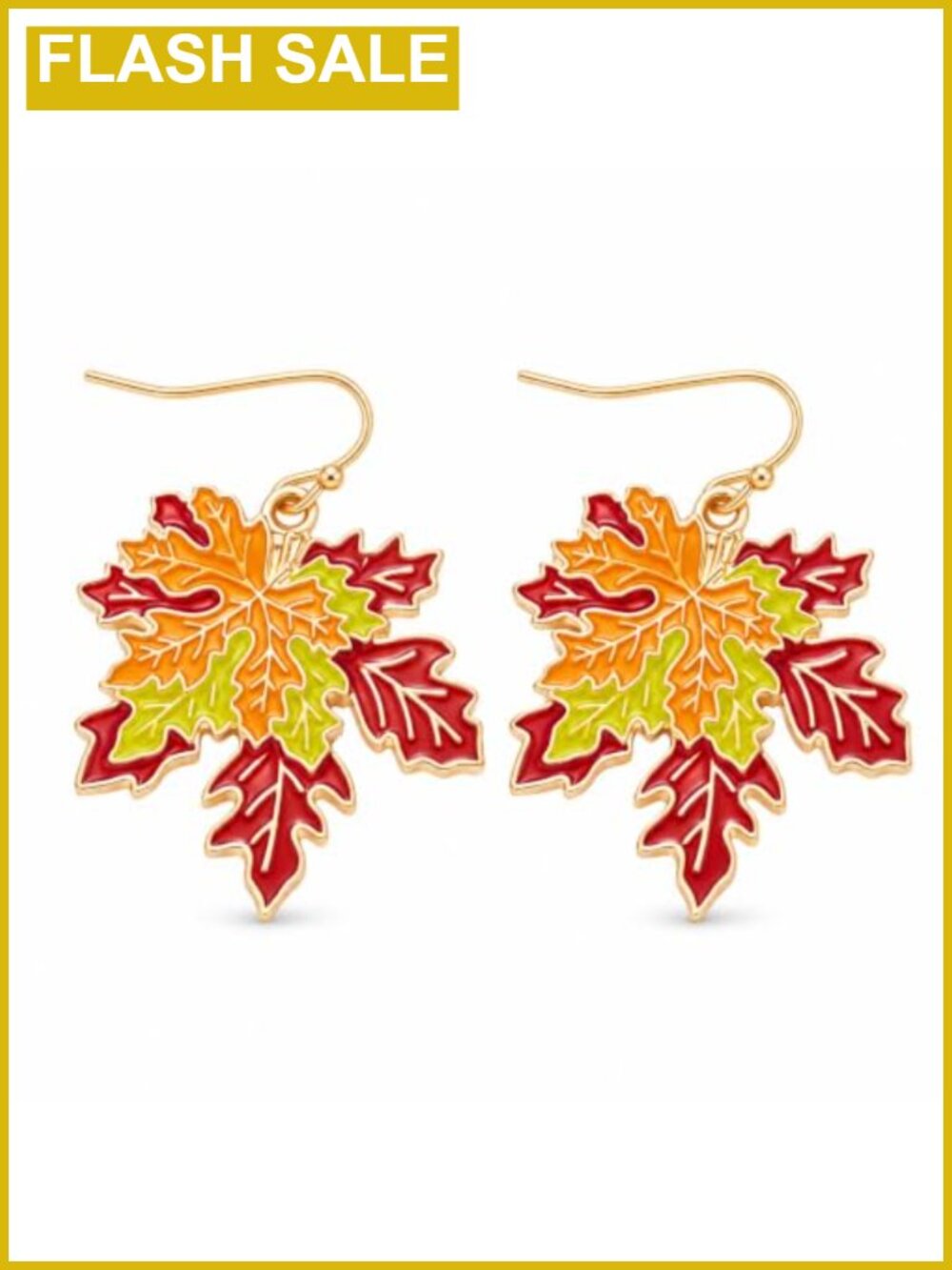 Maple Leaf Drop Dangle Earrings Alloy Fall Thanksgiving Jewelry